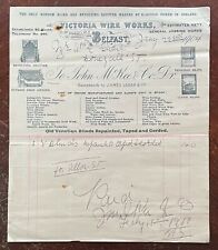 1911 John McKee & Co., Blinds & Shutters, Donegall Street & Lane Belfast Invoice for sale  Shipping to South Africa