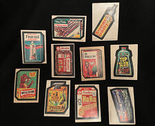 1970s TOPPS Chewing Gum WACKY PACK STICKERS (10) Fearasil Mrs Poles Top Slob... , used for sale  Shipping to South Africa