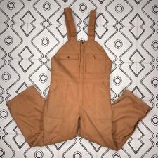 Vintage Craftsman Beige/Tan Insulated Cotton Workwear Bib Overalls Dungarees M for sale  Shipping to South Africa