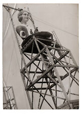 Photo la foire de paris 1935 France presse giant statue sculpture scaffolding d'occasion  Expédié en Belgium