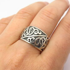 925 Sterling Silver Ornate Design Wide Ring for sale  Shipping to South Africa