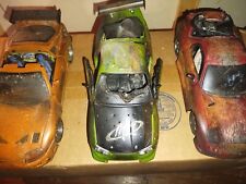 The Fast and Furious 1/24 junkyard Toyota supra Mitsubishi eclipse Mazda rx7, used for sale  Shipping to South Africa