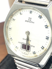 Reloj Zenith para Hombre De Colección Años 70 Cuarzo Suizo 504GL Plata Acero PARA PIEZAS DE REPARACIÓN segunda mano  Embacar hacia Argentina