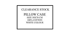 Pillow Case Size 50X70 CM, White,100% Cotton, used for sale  Shipping to South Africa