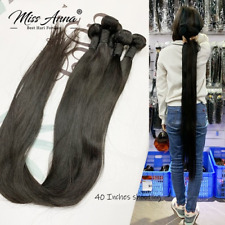 38 40Inch Straight Brazilian Weave Bundles 1/3/4 Pcs Remy Human Hair Extensions, used for sale  Shipping to South Africa