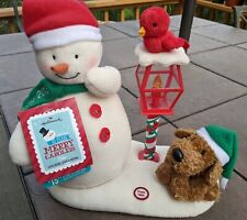 Used, 2013 Hallmark Animated Jingle Pals Merry Carolers Trio Singing Snowman Bird Dog for sale  Fishers