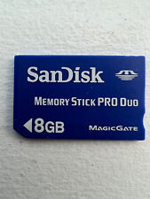 Used, SanDisk 8GB Memory Stick Pro Duo Magic Gate Memory card - Blue for sale  Shipping to South Africa