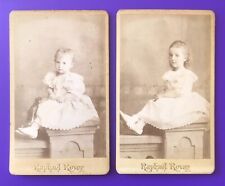 CDV (2) 1888 ROYER NIMES Photos The 2 Sisters Sitting on the Balustrade P349 for sale  Shipping to South Africa