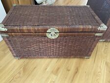 vintage wicker trunk for sale  WICKFORD