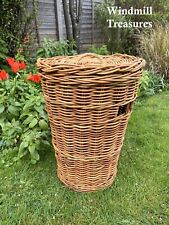 VINTAGE LAUNDRY STORAGE BASKET WITH FITTED LID - GOOD CONDITION for sale  Shipping to South Africa