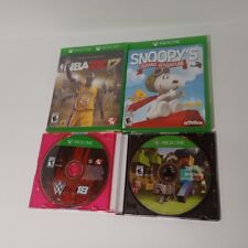 Xbox One Game Lot Of 4 Minecraft WWE NBA Snoopy Untested Microsoft Xbox One  for sale  Shipping to South Africa