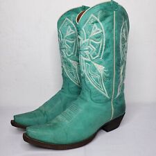 Botas de Vaquero Colt Ford para Mujer Talla 10 Cuero Verde Azulado Punta Cruzada Corteza Cruzada segunda mano  Embacar hacia Argentina