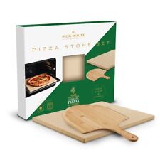 Usado, Pedra de cerâmica para pizza 38cm x 30cm com pá de bambu - Conjunto por Silk Route comprar usado  Enviando para Brazil