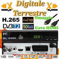 Usato, Decoder Digitale Terrestre DVB T2 Full HDMI SCART H265 10Bit Cavo HD Omaggio ITA usato  Pozzuoli