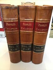 1883 The People's Cyclopedia of Universal Knowledge 3 volúmenes súper limpio - mapas, usado segunda mano  Embacar hacia Argentina