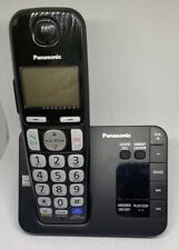 Teléfono fijo inalámbrico negro Panasonic KX-TGE230 KX-TGEA20 contestador automático segunda mano  Embacar hacia Argentina