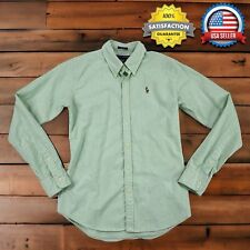 Camisa Oxford Ralph Lauren Calce Ajustado a Rayas Botones Pony Logotipo MUJER TALLA 2 segunda mano  Embacar hacia Argentina