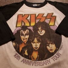 KISS Vintage Anos 80 Concert Tour Raglan 1983 com Maquiagem Vinnie Vincent Eric Carr comprar usado  Enviando para Brazil