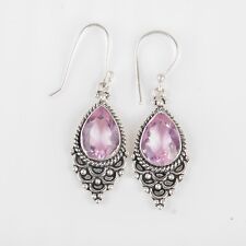 Natural Morganite Gemstone Drop/Dangle Pink Earrings 925 Sterling Silver Jewelry for sale  Shipping to South Africa