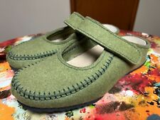 Used, HAFLINGER Green Felt Wool Comfort Slip on Mary Jane Clogs size 40 M (9) for sale  Ypsilanti