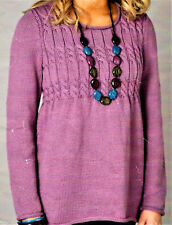  DK Ladies Pretty Cable Top Sweater Jumper Knitting Pattern 32-42 inch  for sale  Shipping to South Africa