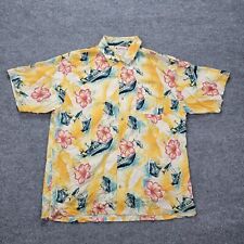 Camisa masculina Columbia com botões barco de pesca havaiano floral seda tamanho XL comprar usado  Enviando para Brazil