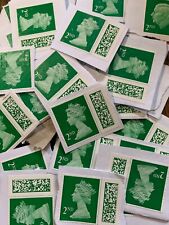 100 x 2ª classe selos GB sem franquia todos verdes com códigos de barras em papel comprar usado  Enviando para Brazil
