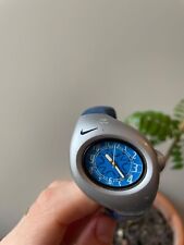 Vintage NIKE Triax Blue Sports Watch Splat - Silicone Band Silver  for sale  Shipping to South Africa
