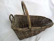 Large Vintage Wicker  Basket Gathering Fruit Flowers Country Garden  Display for sale  Shipping to South Africa