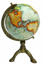 Usado, Mapa del mundo Globo Náutico Vintage Latón Antiguo Adorno Mesa Decoración comprar usado  Enviando para Brazil