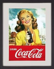 Usado, Poster retro "Drink Coca Cola" (REPRODUCTION) segunda mano  Embacar hacia Argentina