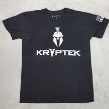 Kryptek Shirt Men Medium Black Cotton Crew Muscle Workout Trojan Warrior Adult, used for sale  Shipping to South Africa