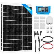 120W 200W 300W 12V Solar Panel Kit with Mounting Brackets Caravan RV camper Van for sale  Shipping to South Africa