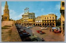 Cartão postal Cartagena Colômbia Plaza de las Carretas 1968 comprar usado  Enviando para Brazil