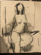 Drawing charcoal woman for sale  Westerly