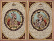 Shah Jahan Mumtaz Mahal Handmade Mughal Miniature Painting Moghul Empire Art for sale  Shipping to Canada