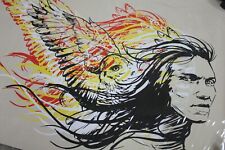 Jay Soule 2014 ""Wind Warrior"" 22""x30 Serigrafía de arte nativo 3/45 segunda mano  Embacar hacia Mexico