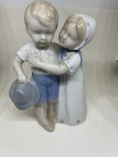 Vintage Porcelain Boy& Girl Figurine pastel blue cute no markings for sale  Shipping to South Africa