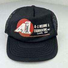 Vintage Trucker Hat Mesh Snapback Cap A1 Welding OH Black for sale  Shipping to South Africa
