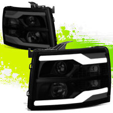 PARA 07-14 CHEVY SILVERADO ESQUERDA+DIREITA LED DRL PROJETOR FAROL COLORIDO/CLARO, usado comprar usado  Enviando para Brazil