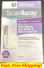 ScarAway Day And Night Scar Treatment Kit 2 Sheets 1 Tube Gel .35 oz, used for sale  Shipping to South Africa