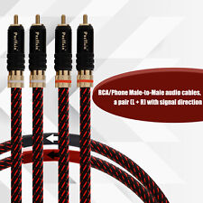 PAAR Reines Kupfer Audio RCA Interconnect Cable Vergoldet Stecker Cinch Kabel comprar usado  Enviando para Brazil