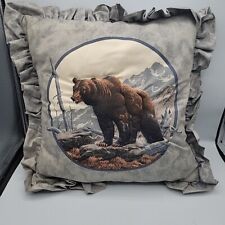 grey throw bear pillow for sale  Greenfield