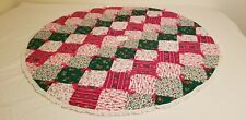 Vintage Large Christmas Tree Skirt Reversible Hand Sewn Patchwork 47 inch for sale  Shipping to South Africa