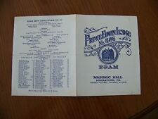 Usado, Middletown Pensilvânia PA Prince Edwin Mason Lodge 486 Programa Maçônico 1951 comprar usado  Enviando para Brazil