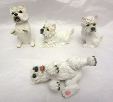 4 estatuetas vintage brancas West Highland Terrier raça de cachorro filhote comprar usado  Enviando para Brazil