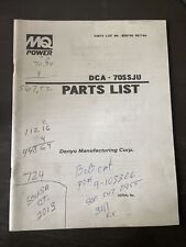 MQ MULTIQUIP Power DCA-70SSJU GENSET PARTS MANUAL CATALOG BOOK LIST Generator for sale  Shipping to Canada