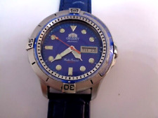 Relógio masculino Orient Diver dia e data automático mostrador azul couro 21 joias comprar usado  Enviando para Brazil