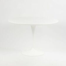 Mesa de jantar 2023 Eero Saarinen Knoll pedestal de tulipa 42" redonda em laminado branco comprar usado  Enviando para Brazil