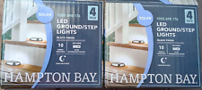 Lote de 2 4-Pack Hampton Bay Solar LED luzes de chão/deck/passo pretas 10 lúmens, usado comprar usado  Enviando para Brazil